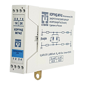 Корунд-М742-DIN-ГП барьер искрозащиты пассивный, Изображение №1