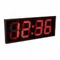 Импульс-415-T-2Х-R часы электронные офисные двусторонние с датчиком температуры (красная индикация)