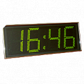 Импульс-415-T-P-EG2 часы-термометр электронные уличные с датчиком атмосферного давления (зеленые)