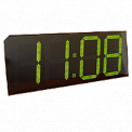 Импульс-431-T-EG2 часы-термометр электронные уличные (зеленая индикация)
