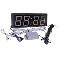 ЧС-100b-NTP-GPS-R станция часовая с синхронизацией от NTP-сервера и от GPS/ГЛОНАСС (красная индикация, кабель GPS 10 м)