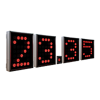 Электроника7-22000С4 часы электронные уличные автономные, 2.5 кд (красная индикация)
