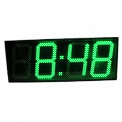 Импульс-435-T-G часы электронные офисные с датчиком температуры (зеленая индикация)