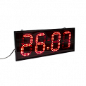 Импульс-413-T-R часы электронные офисные с датчиком температуры (красная индикация)