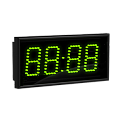 Импульс-410-TW-G часы электронные офисные с датчиком температуры и влажности воздуха (зеленая индикация)