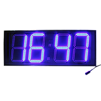 Импульс-4100-T-GPSIN-EB2 часы-термометр электронные уличные (синяя индикация)