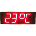 Импульс-450-T-ER2 часы-термометр электронные уличные (красная индикация)