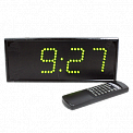 Импульс-410-T-G часы электронные офисные с датчиком температуры (зеленая индикация)