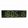 Импульс-421-HMS-T-G часы электронные офисные с датчиком температуры (зеленая индикация)