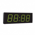 Импульс-411-T-EG2 часы-термометр электронные уличные (зеленая индикация)