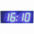 Импульс-413-T-EB2 часы-термометр электронные уличные (синяя индикация)
