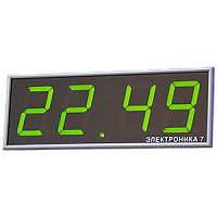 Электроника7-2100СМ4Т часы электронные офисные вторичные, 0.5 кд (зеленая индикация), датчик температуры