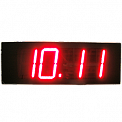 Импульс-450-T-EB2 часы-термометр электронные уличные (синяя индикация)