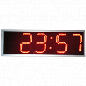 Р-210b-t-R часы-табло электронные офисные с датчиком температуры воздуха (красная индикация)