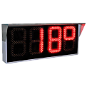 Электроника7-2350С4ТД часы электронные уличные автономные, 2.5 кд (красная индикация), датчик температуры, датчик давления, козырек